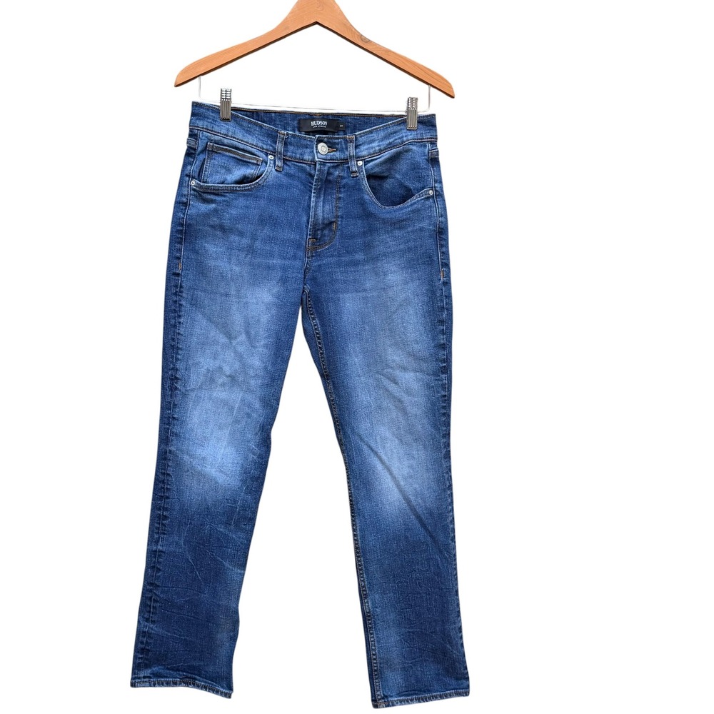Hudson Jeans Mens 31 Blue Blake Slim Straight Premium Denim Casual Classic